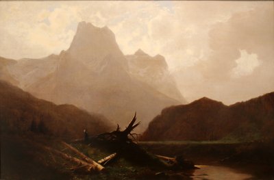 Berglandschap door Gustave Eugène Castan